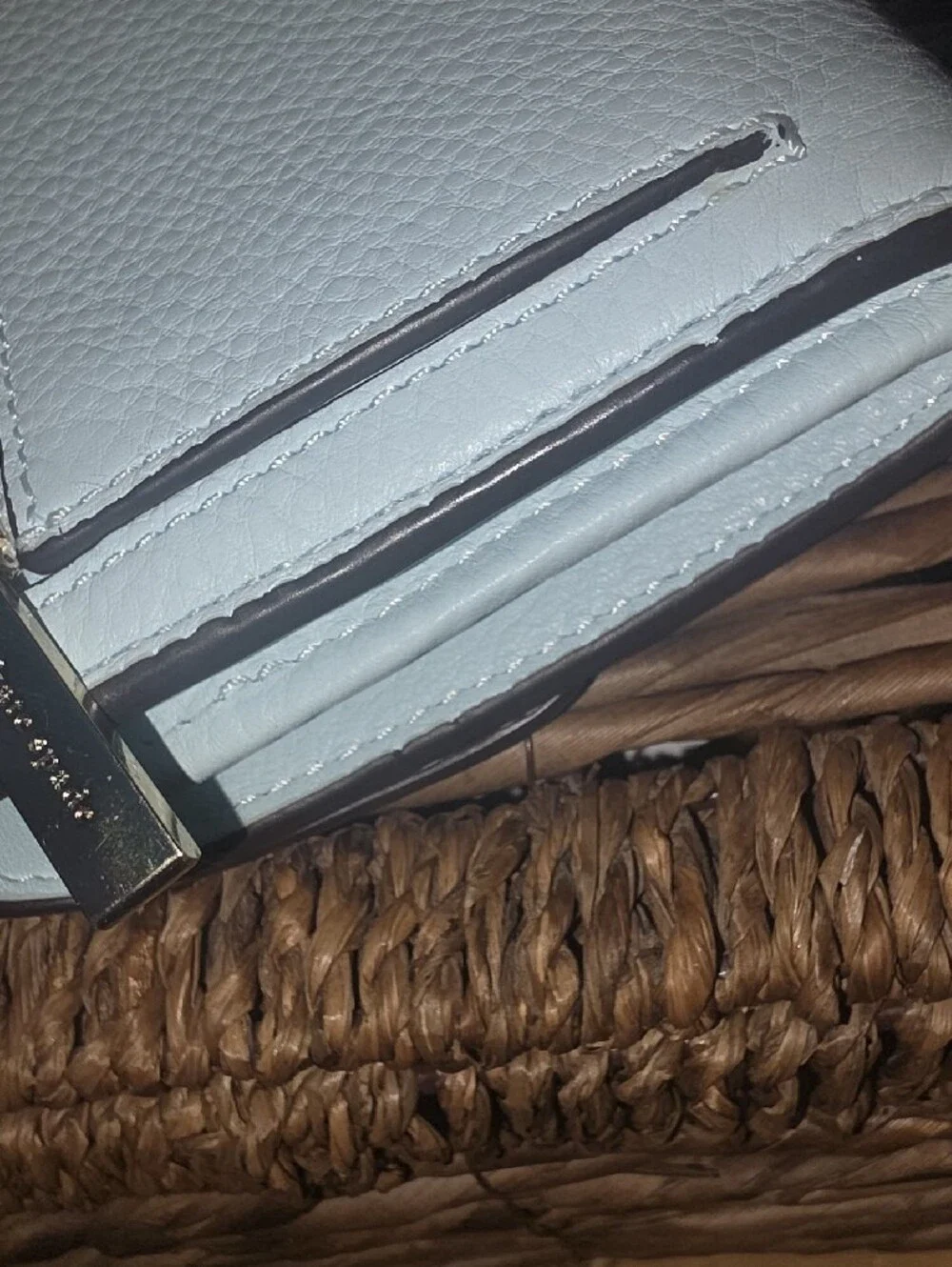 kate spade ♠️ Marti- Large Slim Flap Leather Wallet- Blue Glow